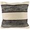 Black & Cream Textured Block Handloom Woven Outdoor Square Cushion
